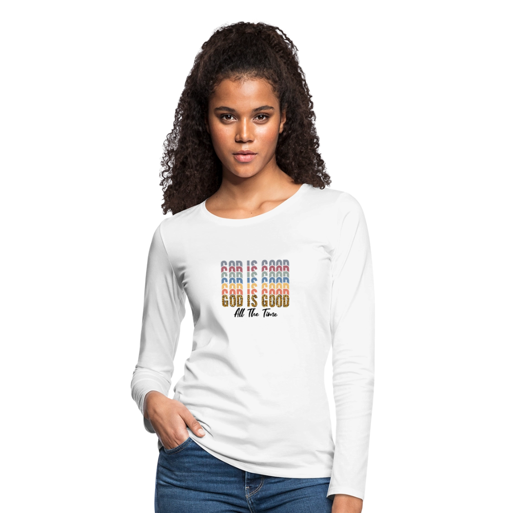 God is Good - Colorful Women's Long Sleeve T-Shirt - white