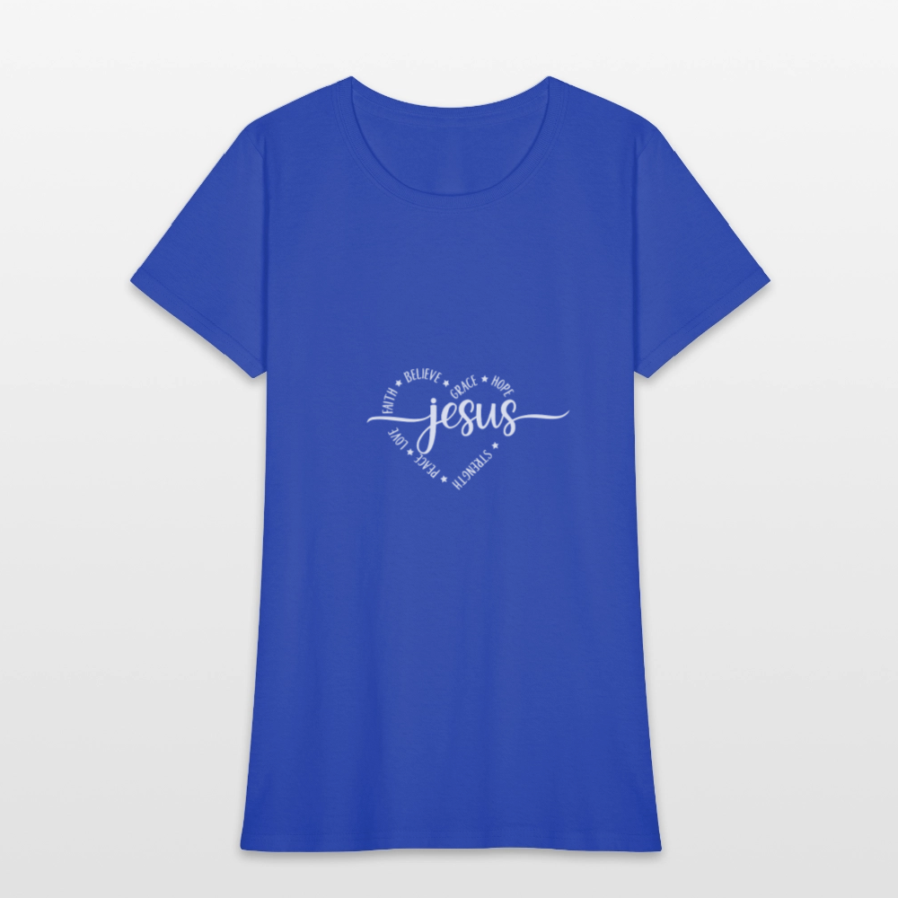 Jesus Heart - Women's T-Shirt - royal blue