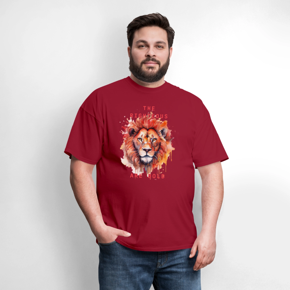 Bold Lion - Men's T-Shirt - dark red