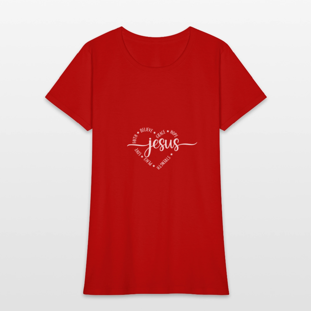 Jesus Heart - Women's T-Shirt - red