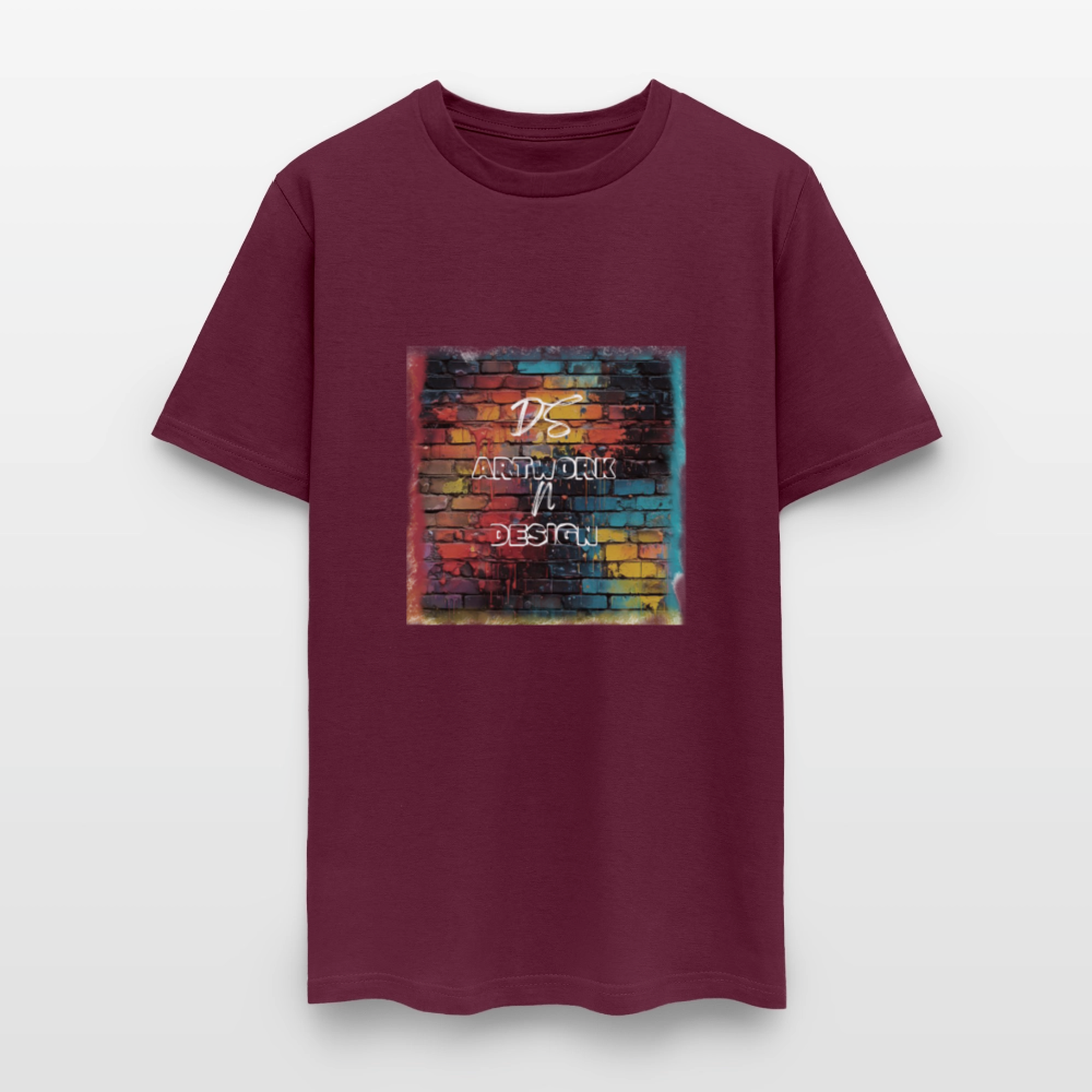 Brick Wall Artwork - Men's Tee - burgundy