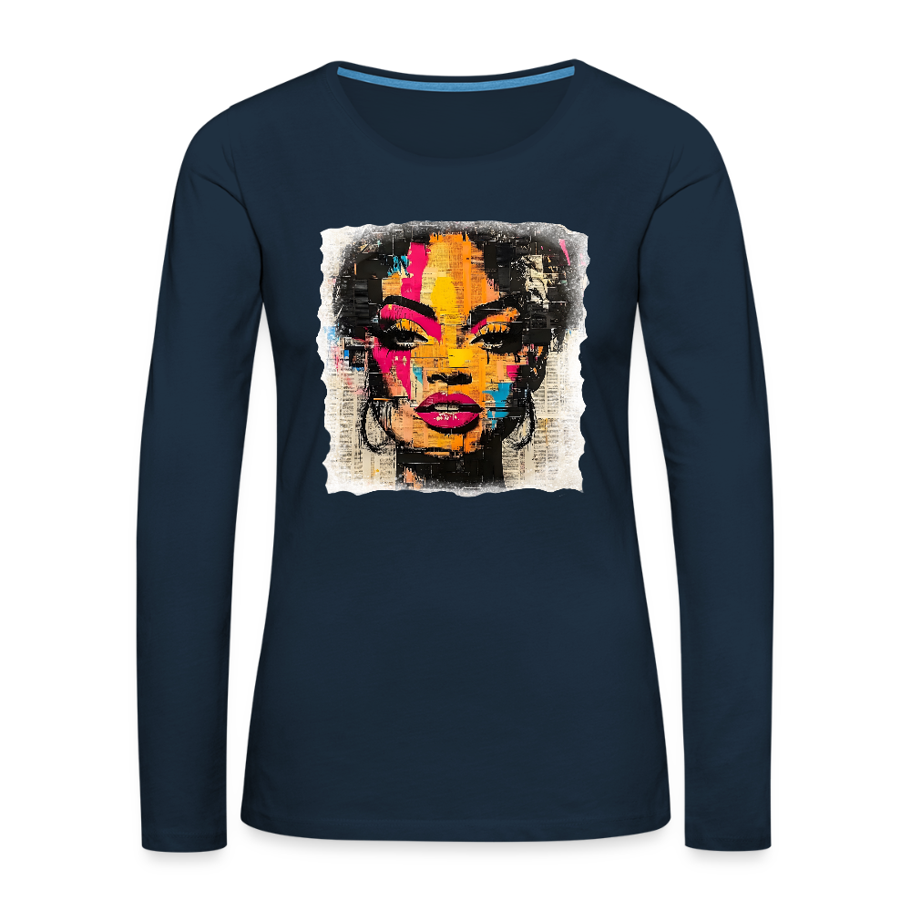 Pop Culture Women-2- Long Sleeve T-Shirt - deep navy