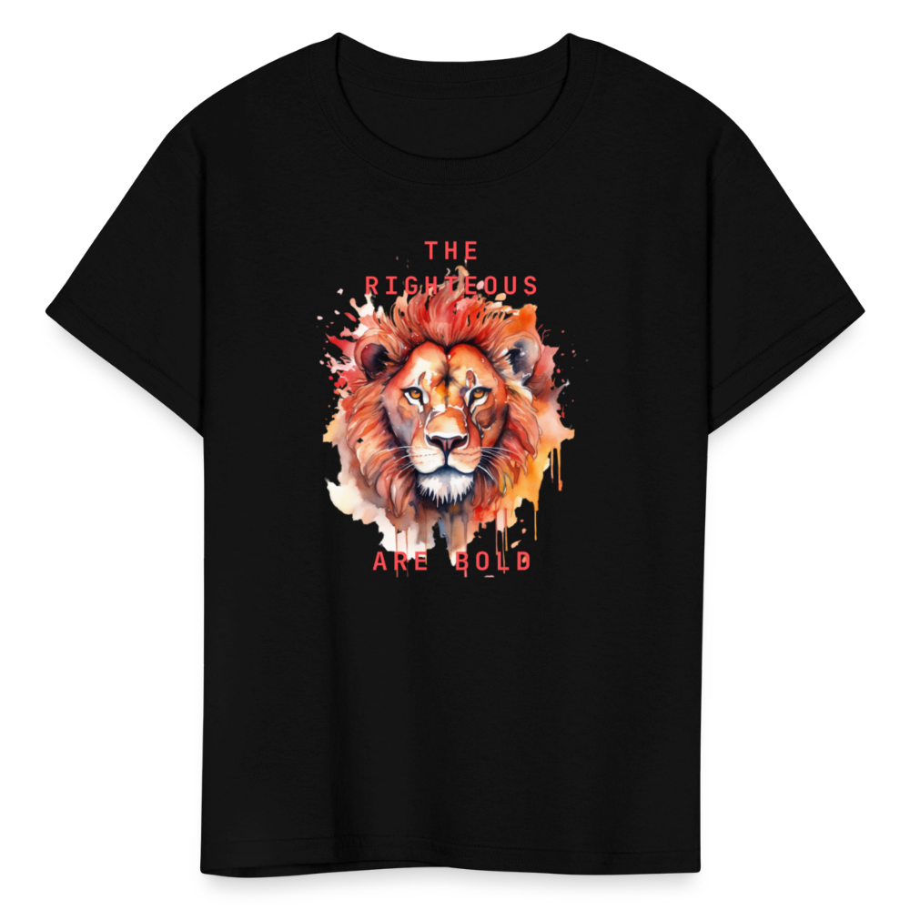 Bold Lion - Kids T-Shirt - black