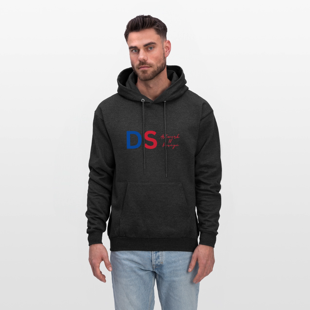 DS Artwork N Design - Men's Hoodie red and blue - charcoal grey