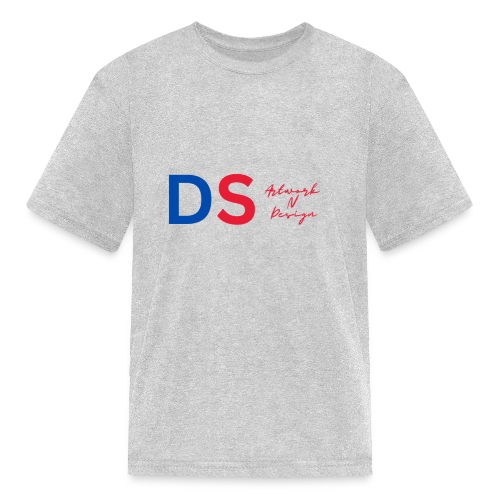 DS Artwork N Design - Kids' T-Shirt red and blue - heather gray