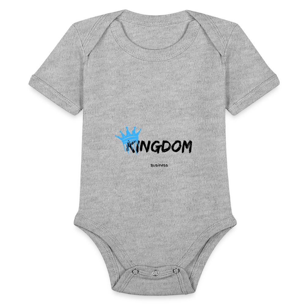 Kingdom Business - Short Sleeve Baby Onesie - heather grey