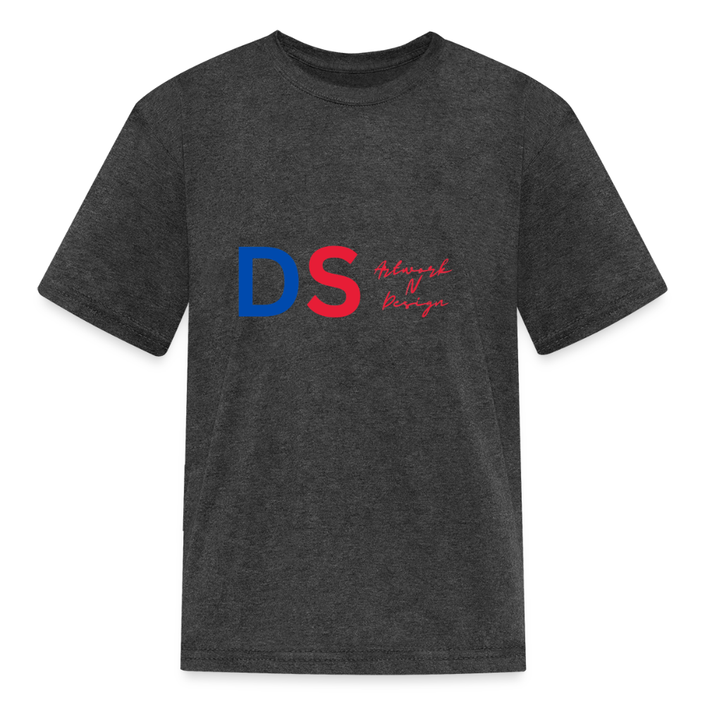 DS Artwork N Design - Kids' T-Shirt red and blue - heather black