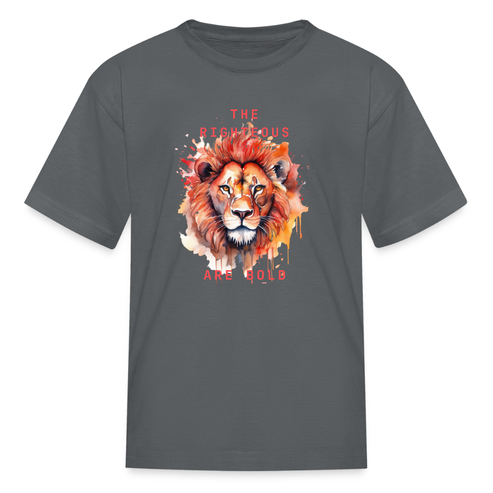 Bold Lion - Kids T-Shirt - charcoal