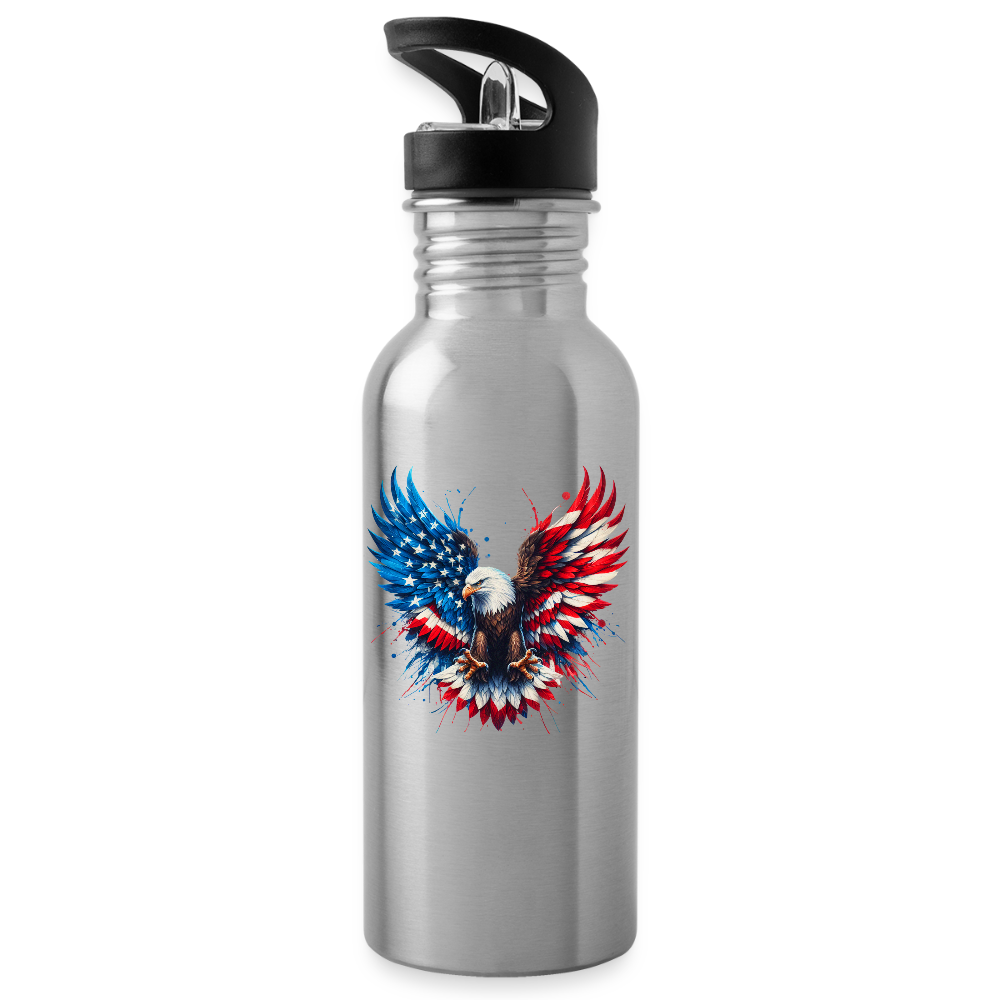 Patriot Eagle - Water Bottle - silver