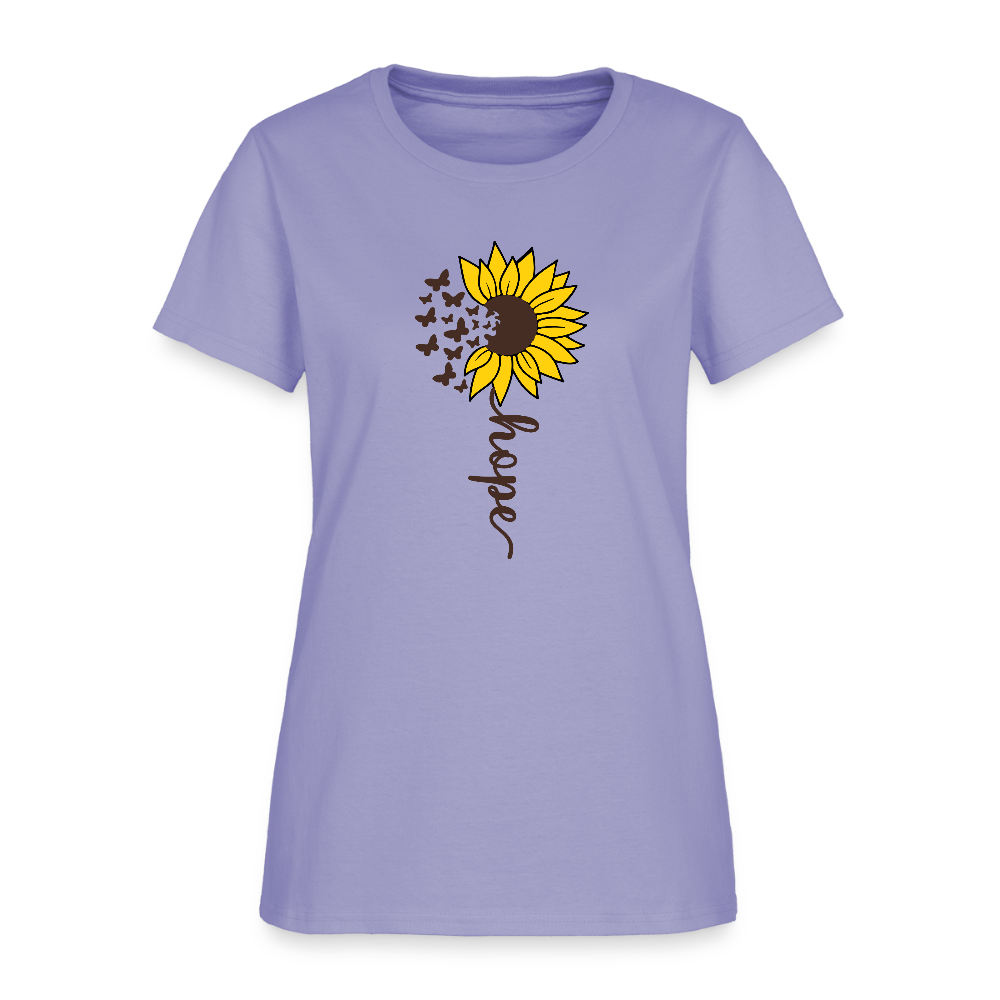 Sunflower of Hope - floral Women's T-Shirt - lavender