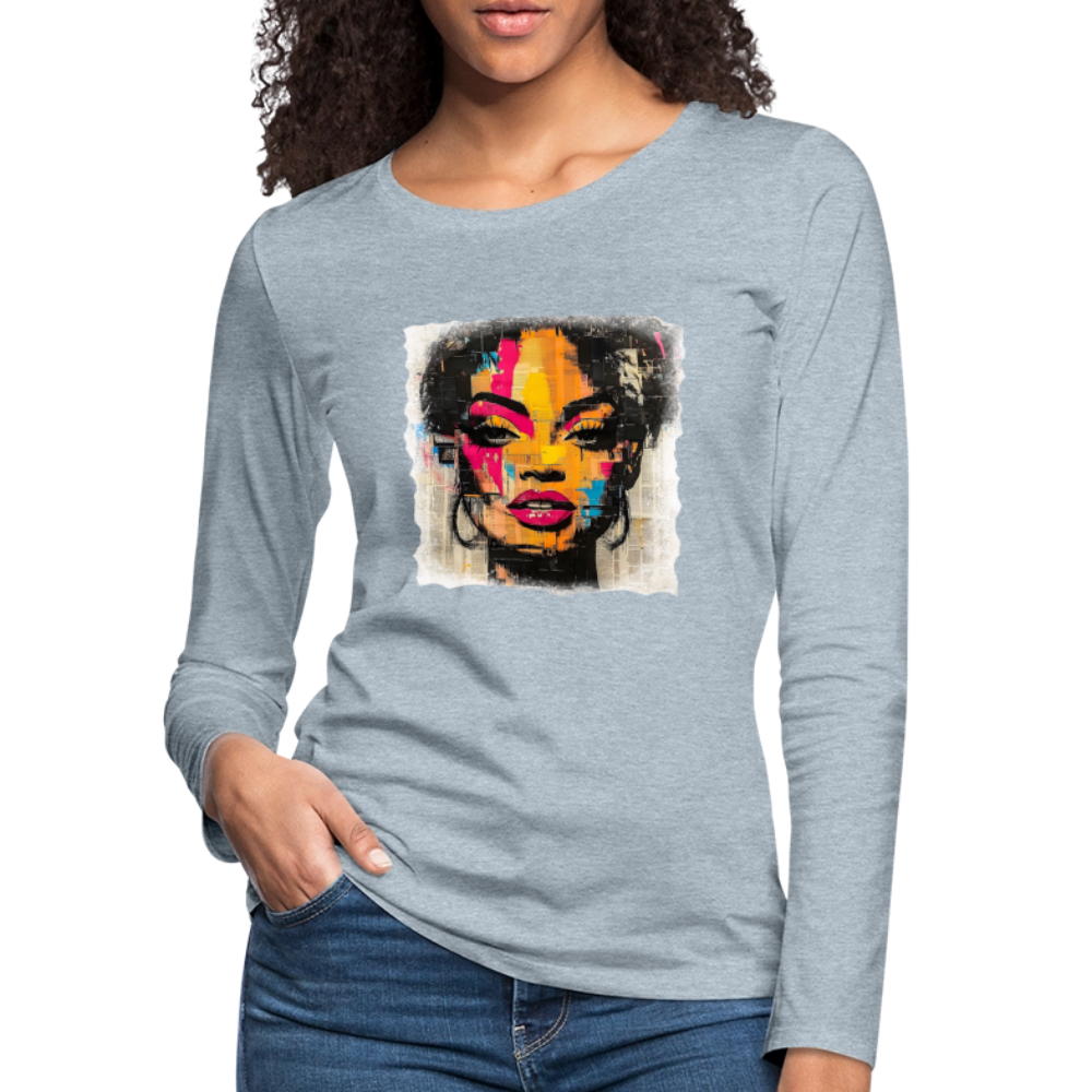 Pop Culture Women-2- Long Sleeve T-Shirt - heather ice blue