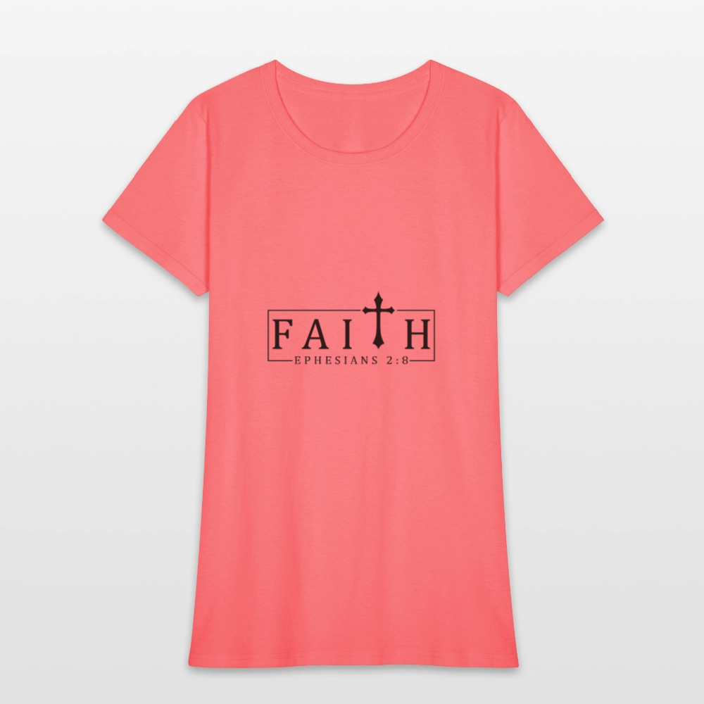 Ephesians 2:8 - Women's T-Shirt - coral