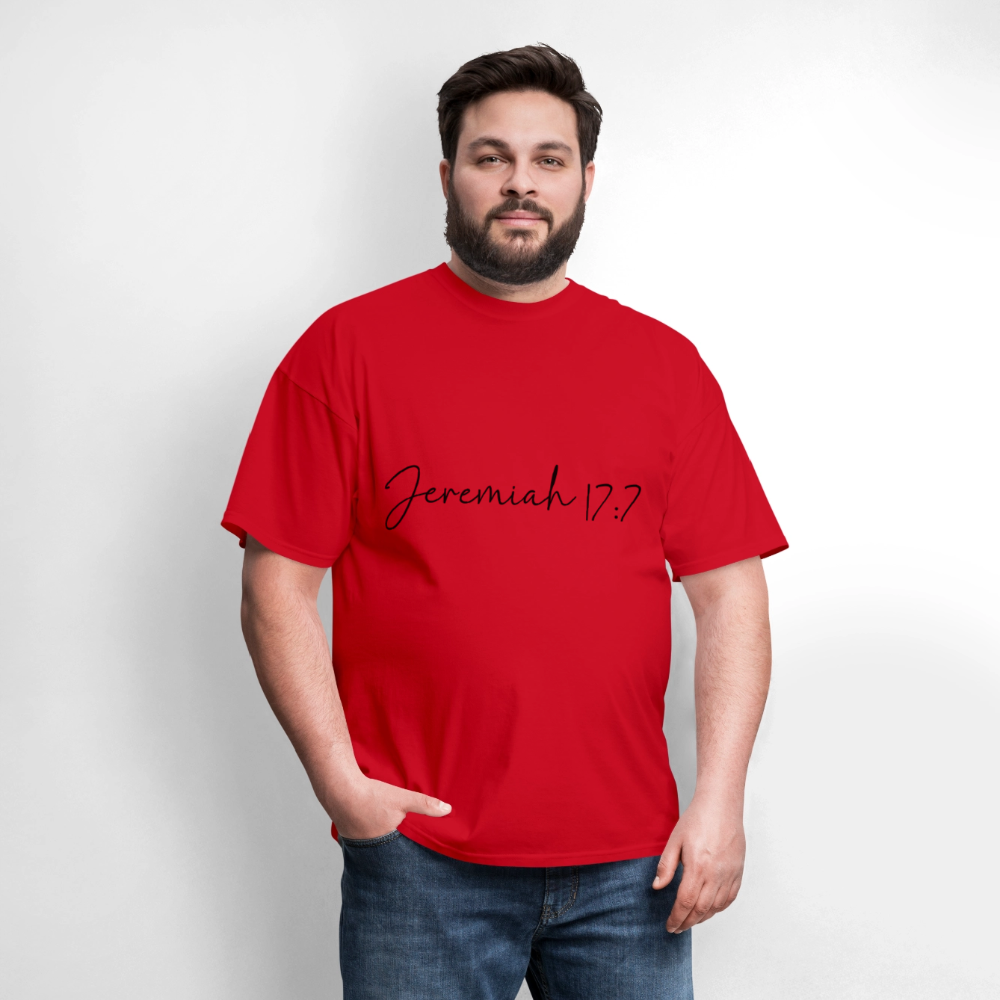 Jeremiah 17:7 - men's t-shirt - red
