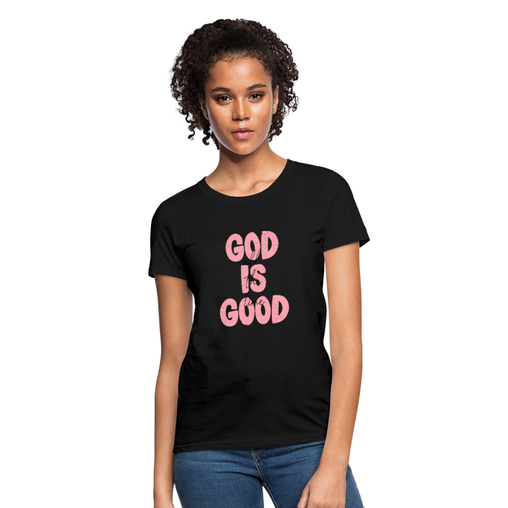 God is Good - Bold Pink -Women's Short Sleeve T-Shirt - black