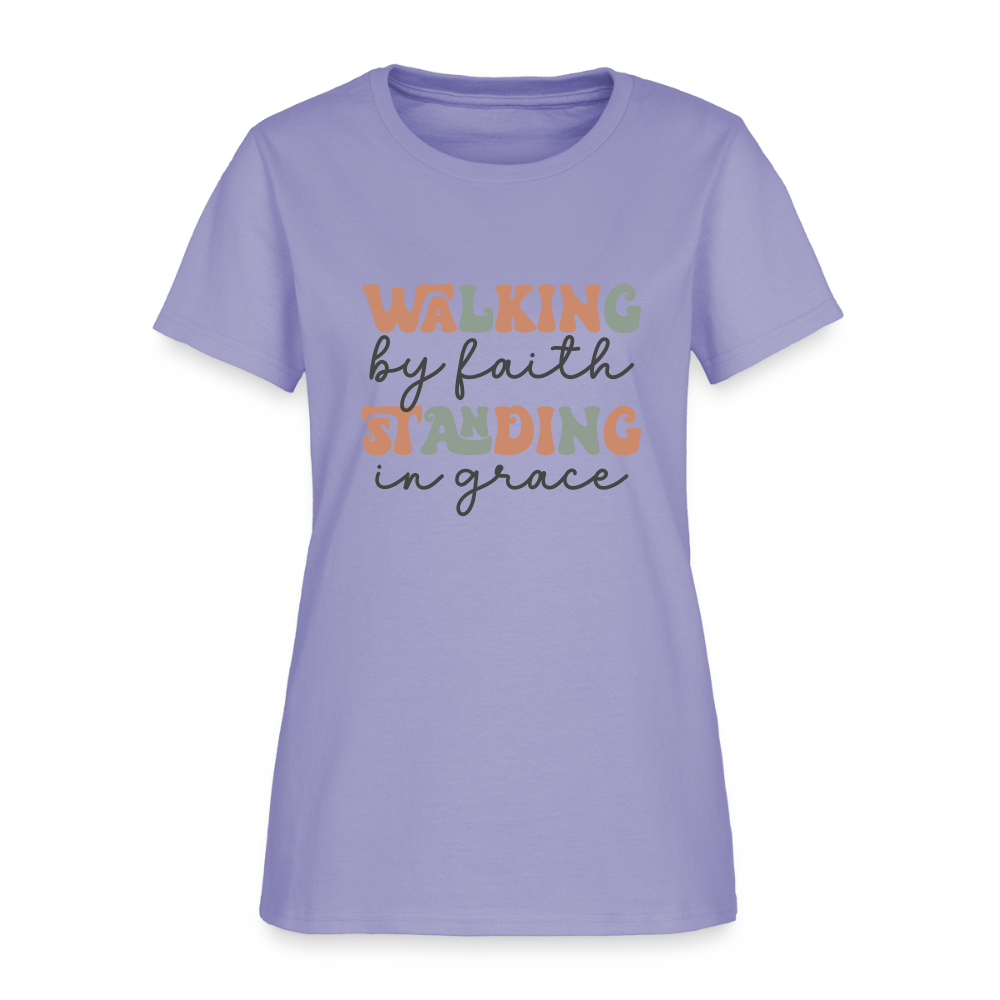 Walk by Faith - Women's T-Shirt - lavender