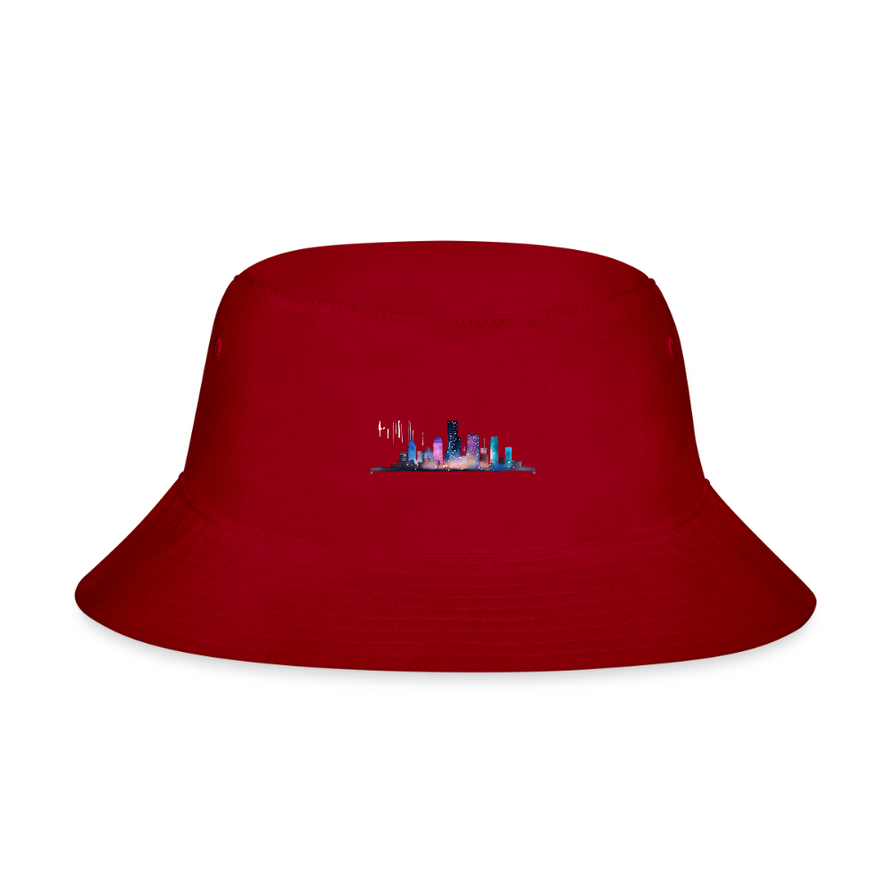 H-town Skyline - Bucket Hat - red