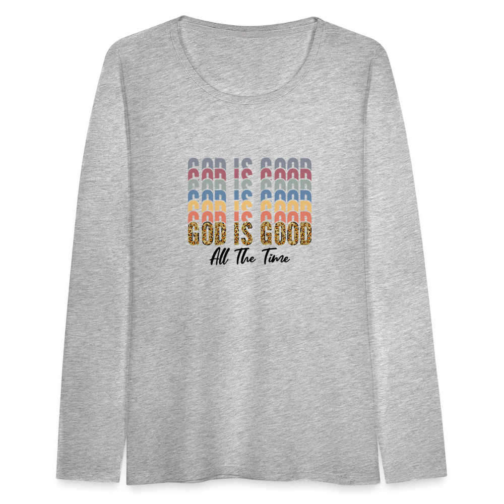 God is Good - Colorful Women's Long Sleeve T-Shirt - heather gray