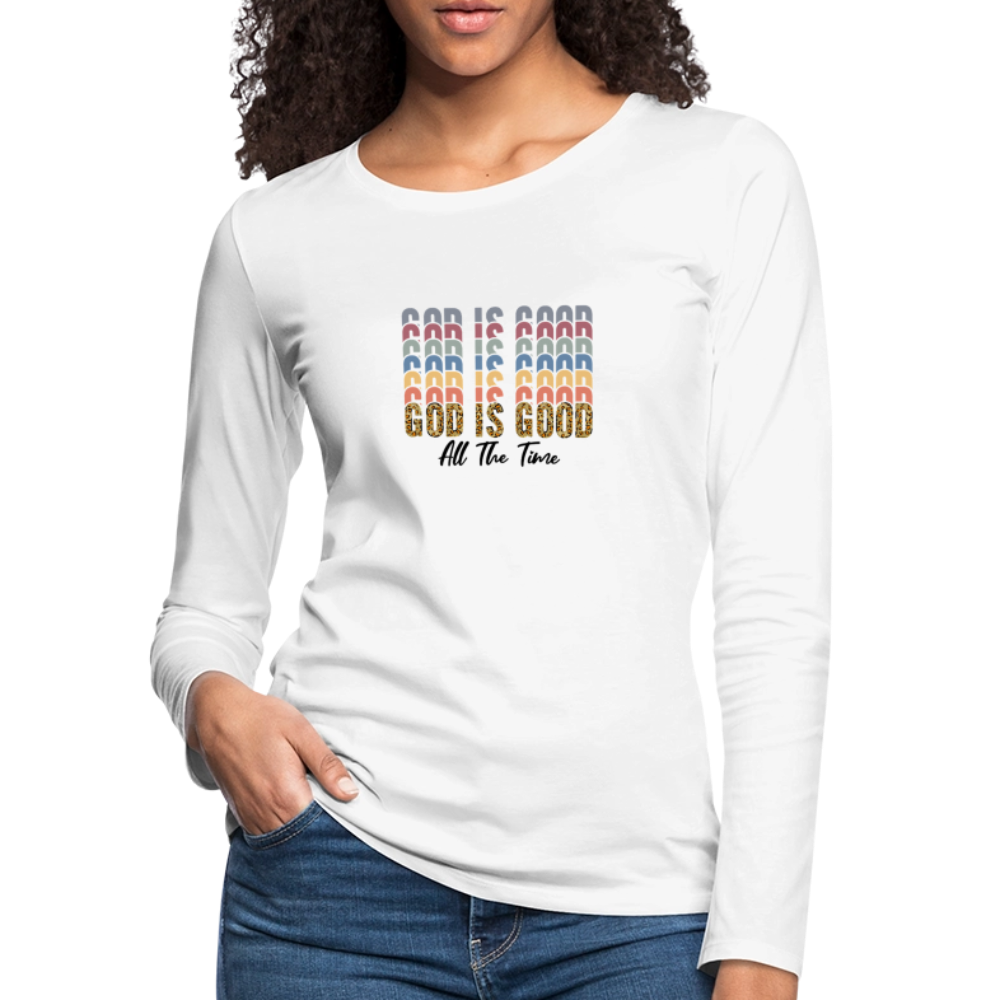 God is Good - Colorful Women's Long Sleeve T-Shirt - white