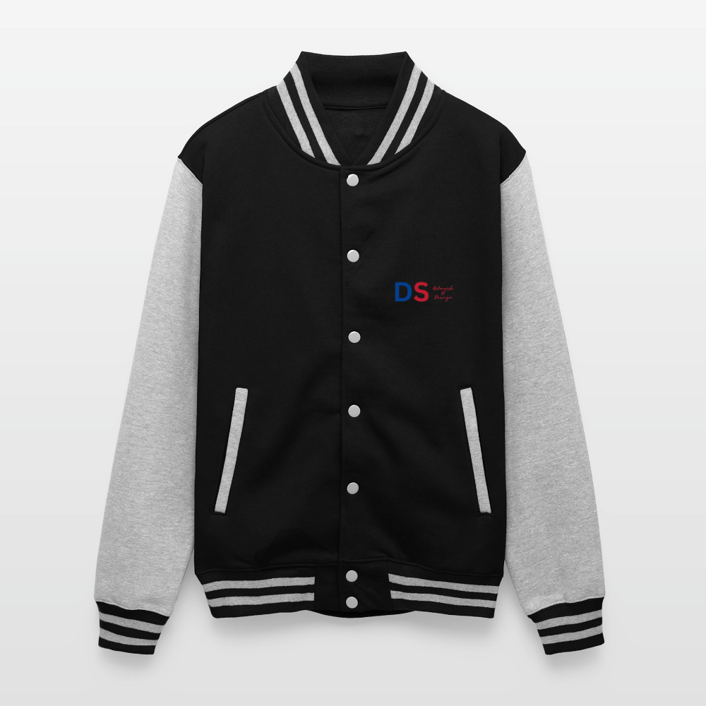 Brick Wall Art - Letterman Jacket - black/heather grey
