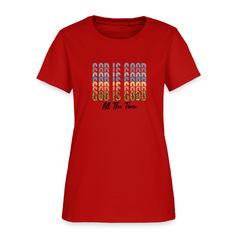 Good is God - Colorful Women's short Sleeve T-Shirt - red