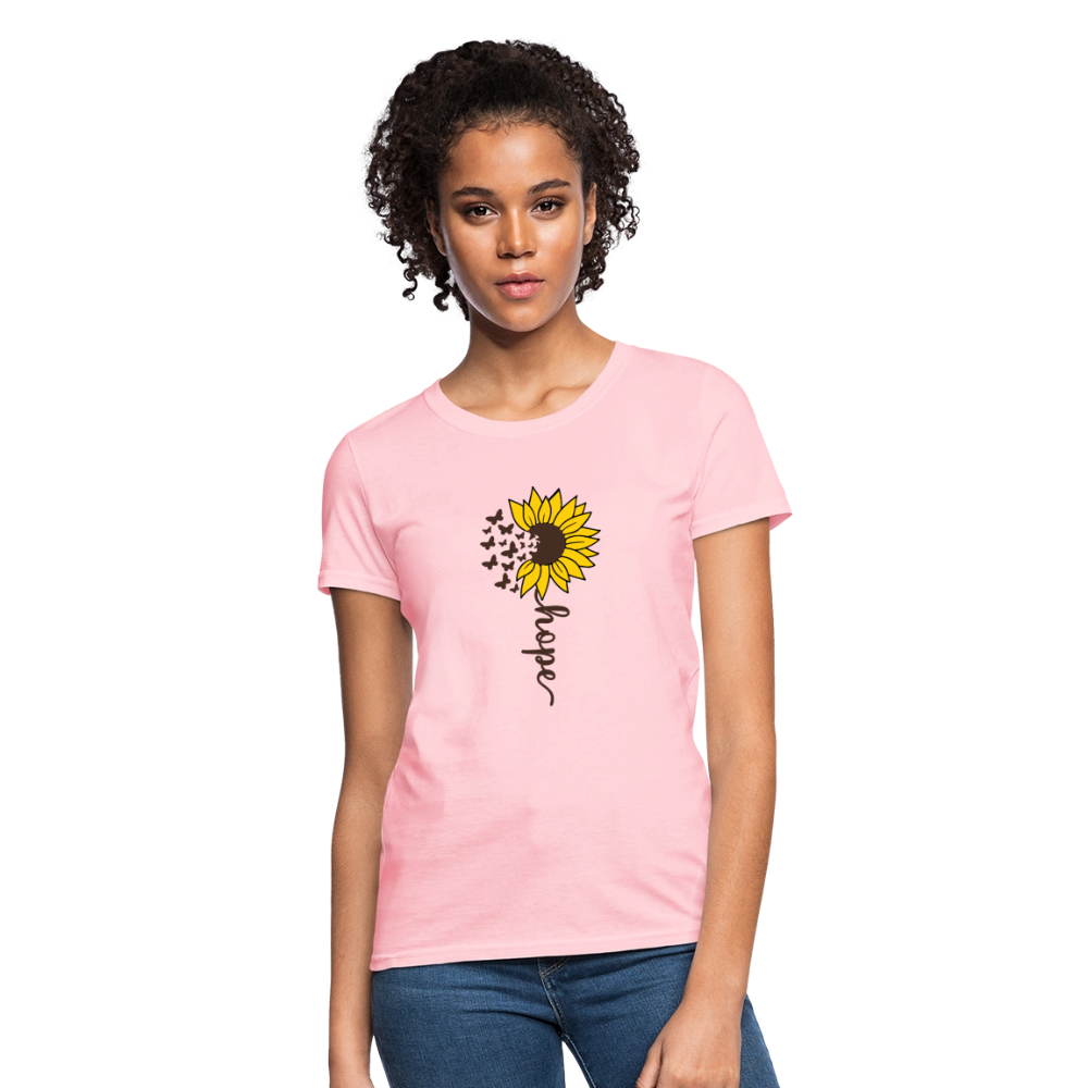Sunflower of Hope - floral Women's T-Shirt - pink