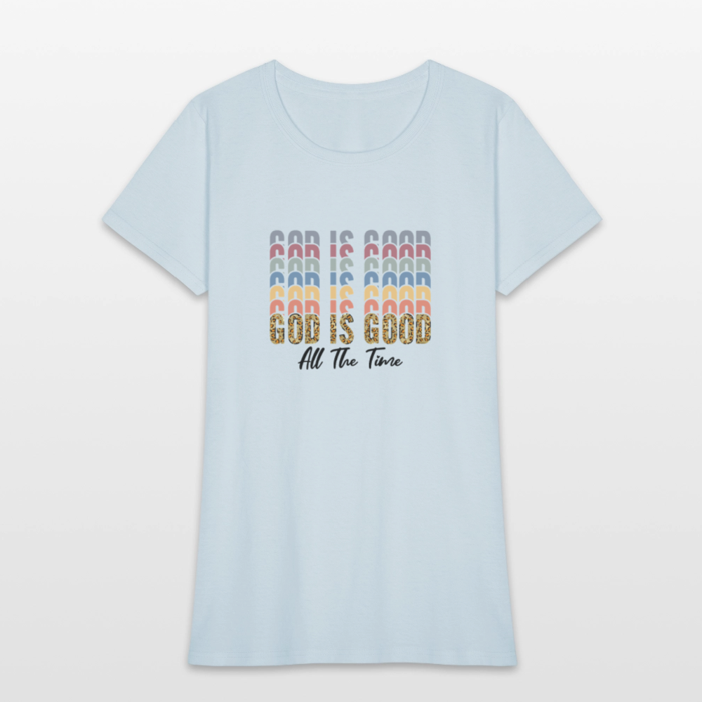 Good is God - Colorful Women's short Sleeve T-Shirt - light blue