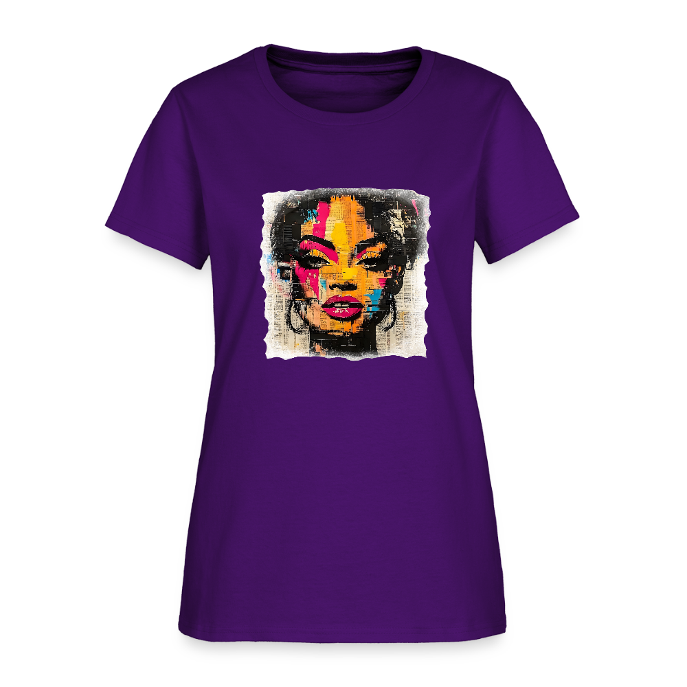 Pop Culture Woman 2- Short Sleeve T-Shirt - purple