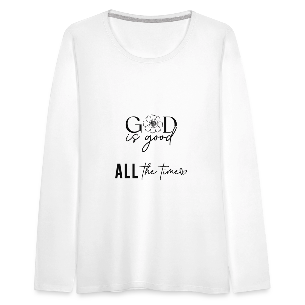 God is Good - Women's Long Sleeve T-Shirt - white