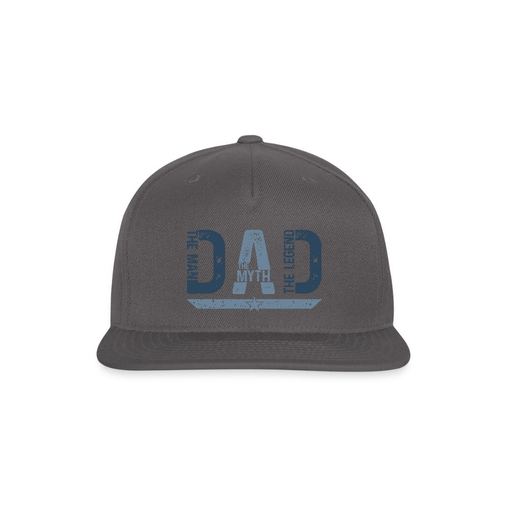 Dad -Snapback Baseball Cap - dark grey