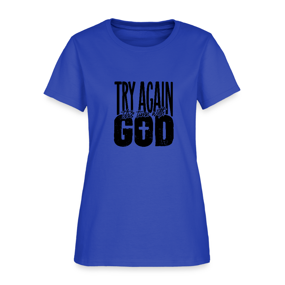 Try Again -Women's Short Sleeve T-Shirt - royal blue