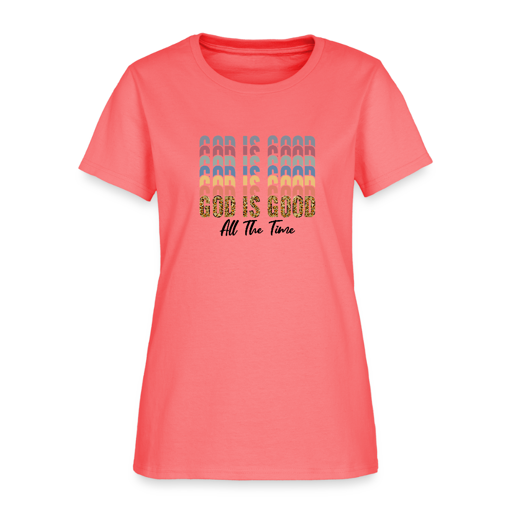 Good is God - Colorful Women's short Sleeve T-Shirt - coral
