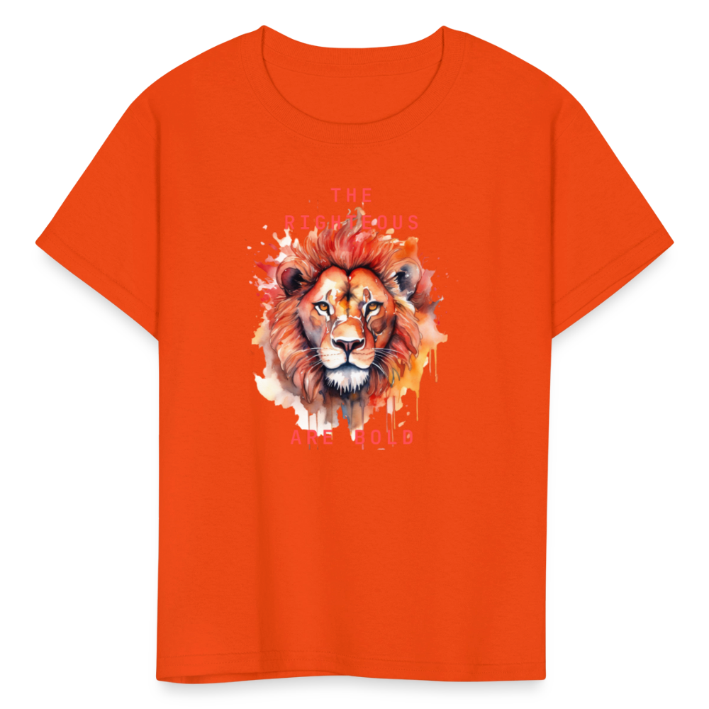 Bold Lion - Kids T-Shirt - orange