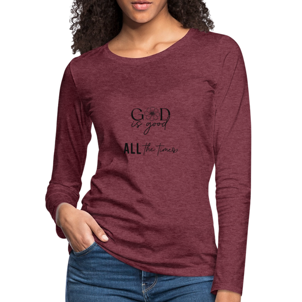 God is Good - Women's Long Sleeve T-Shirt - heather burgundy