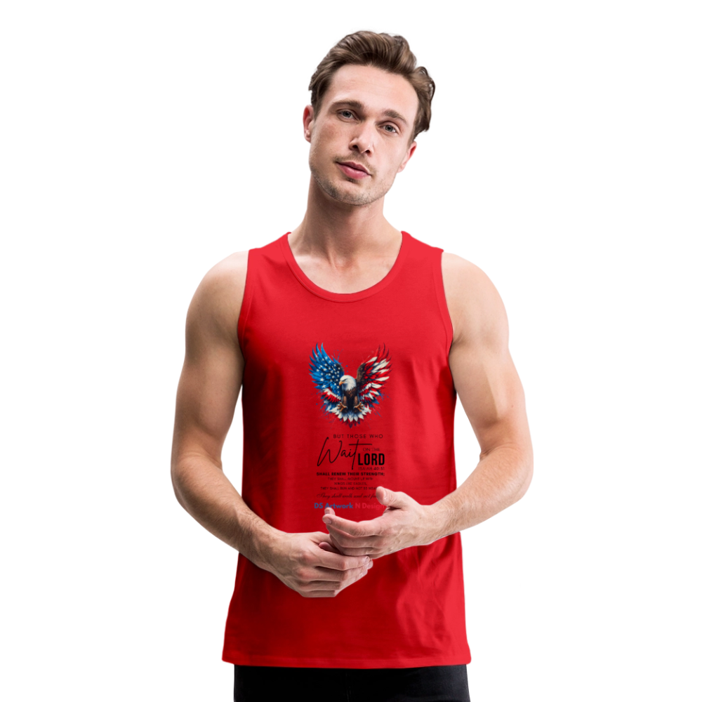 Mount on Eagles wings - Men’s Premium Tank - red