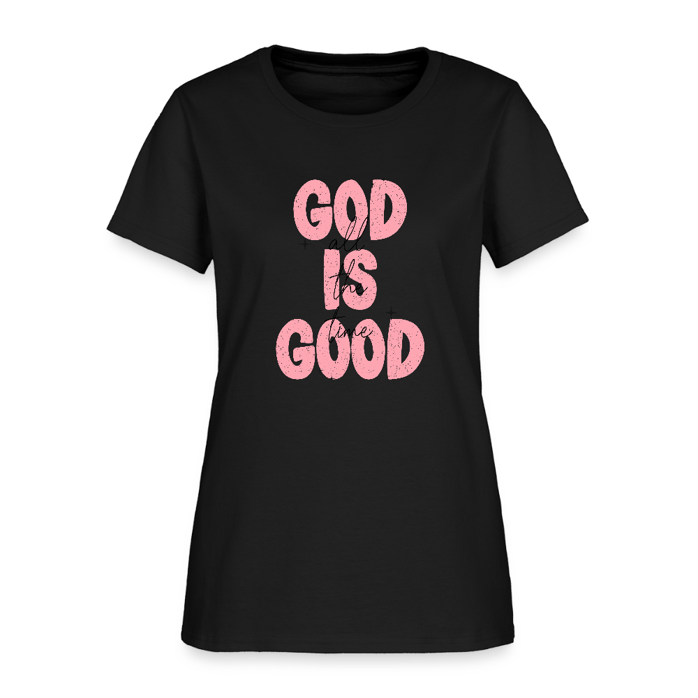God is Good - Bold Pink -Women's Short Sleeve T-Shirt - black
