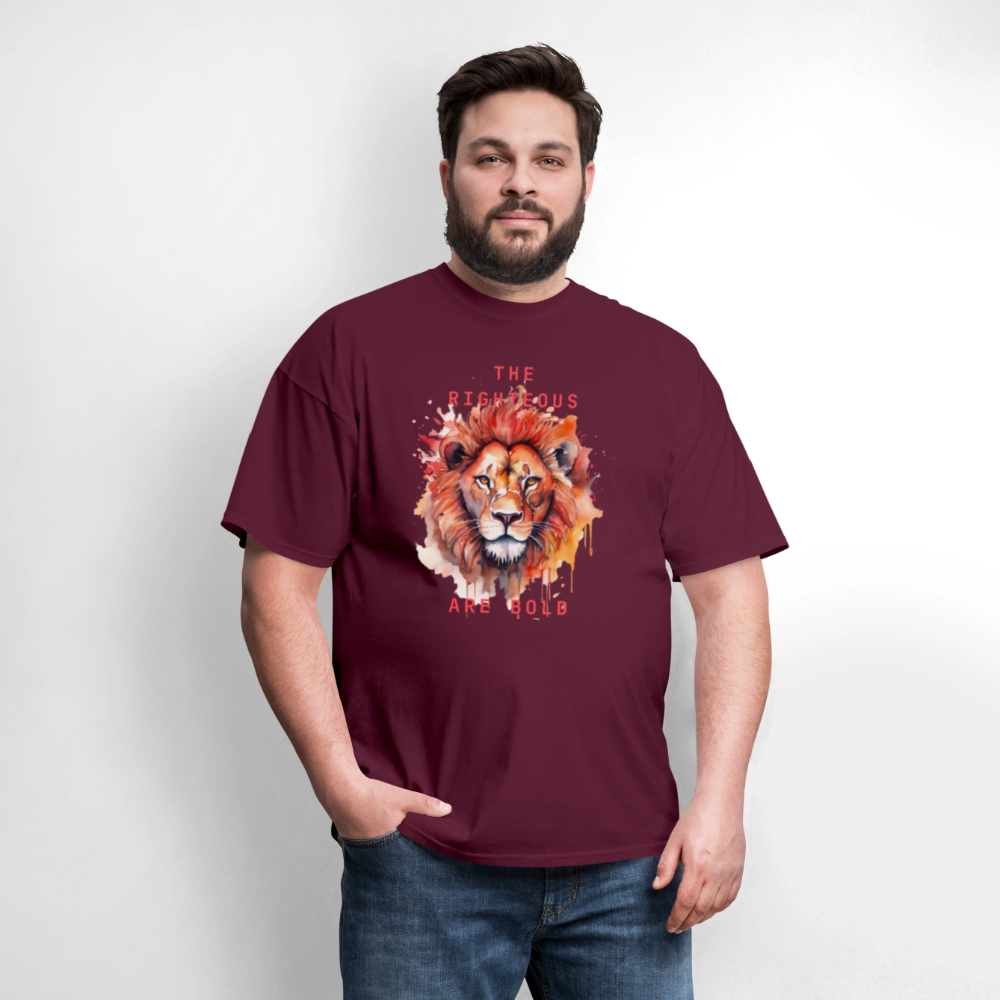Bold Lion - Men's T-Shirt - burgundy