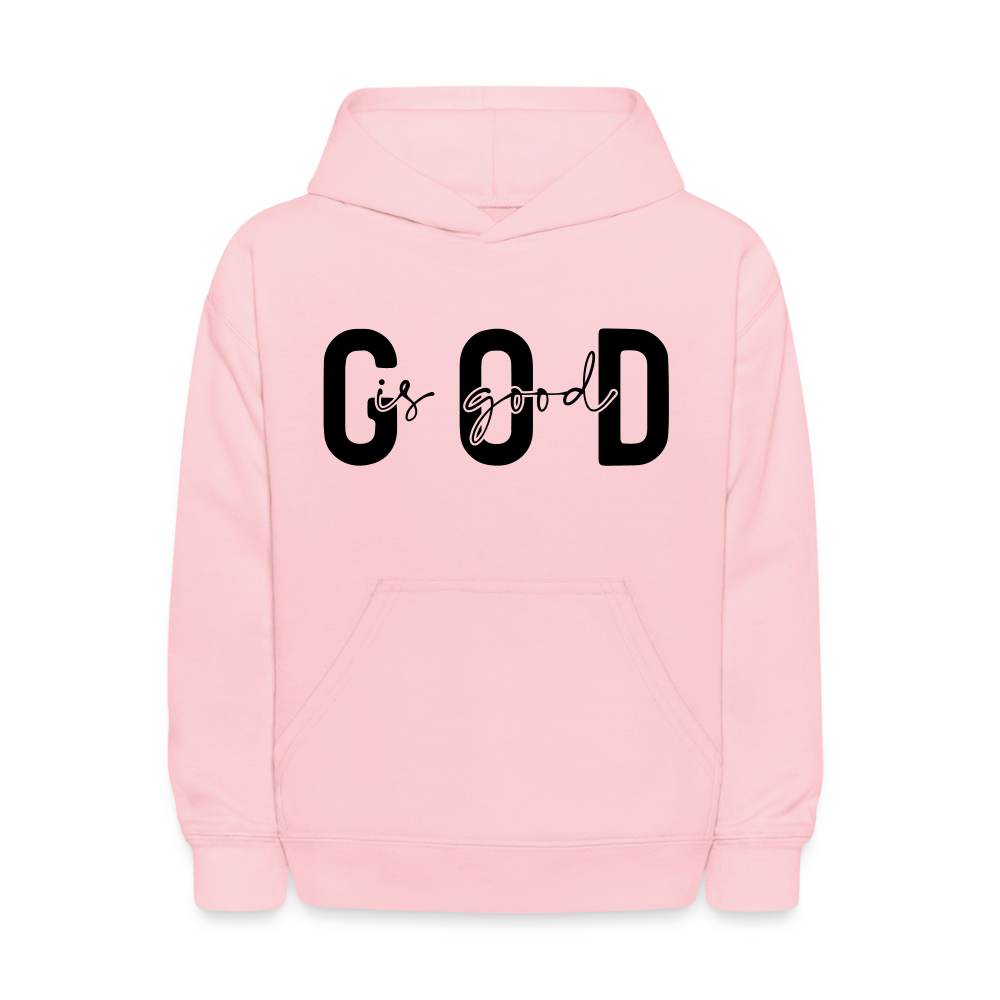 God is Good - kids hoodie - pink