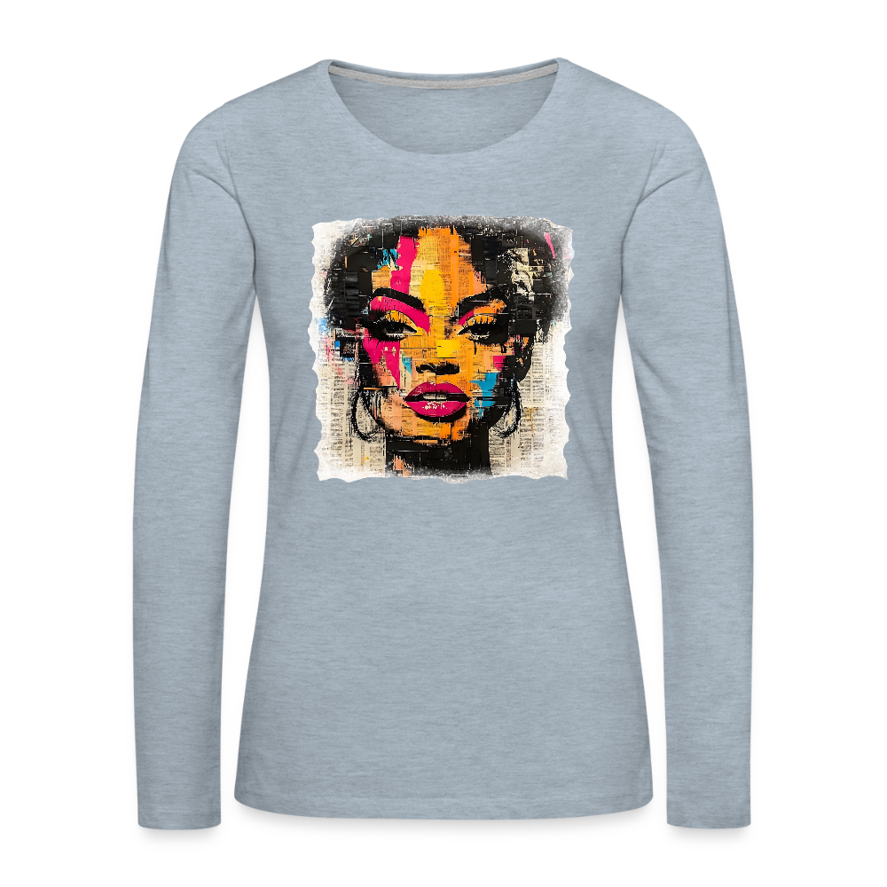Pop Culture Women-2- Long Sleeve T-Shirt - heather ice blue