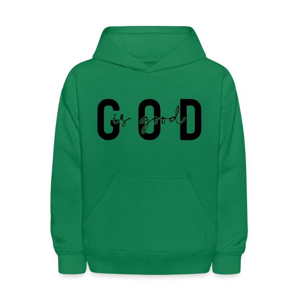 God is Good - kids hoodie - kelly green