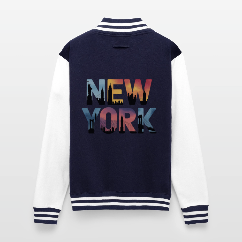 NY Color - Letterman Jacket - navy/white