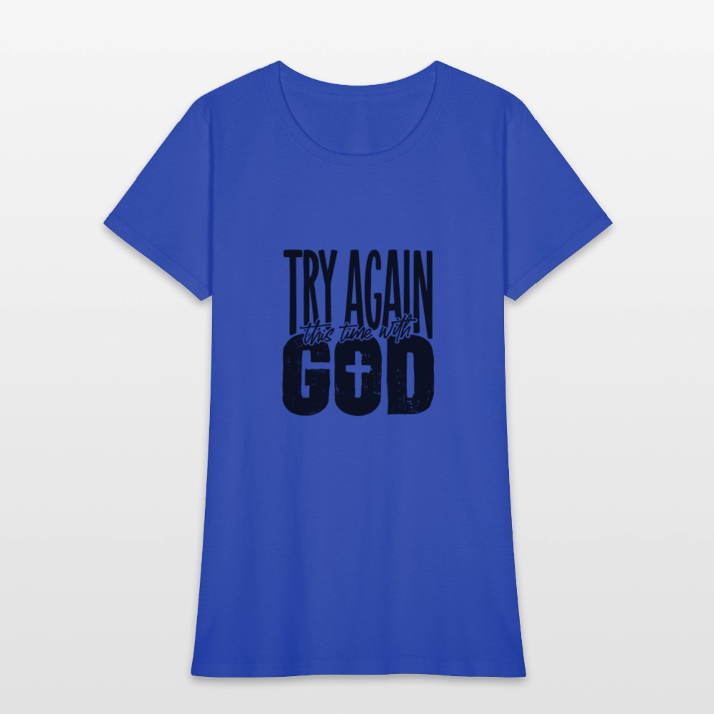 Try Again -Women's Short Sleeve T-Shirt - royal blue