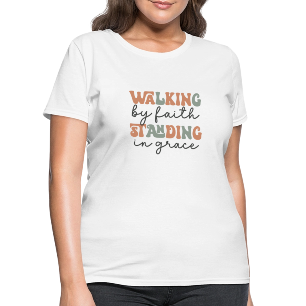 Walk by Faith - Women's T-Shirt - white