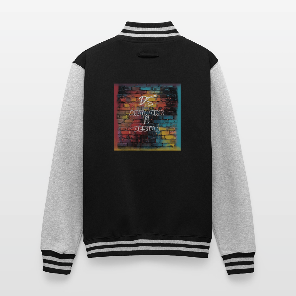 Brick Wall Art - Letterman Jacket - black/heather grey