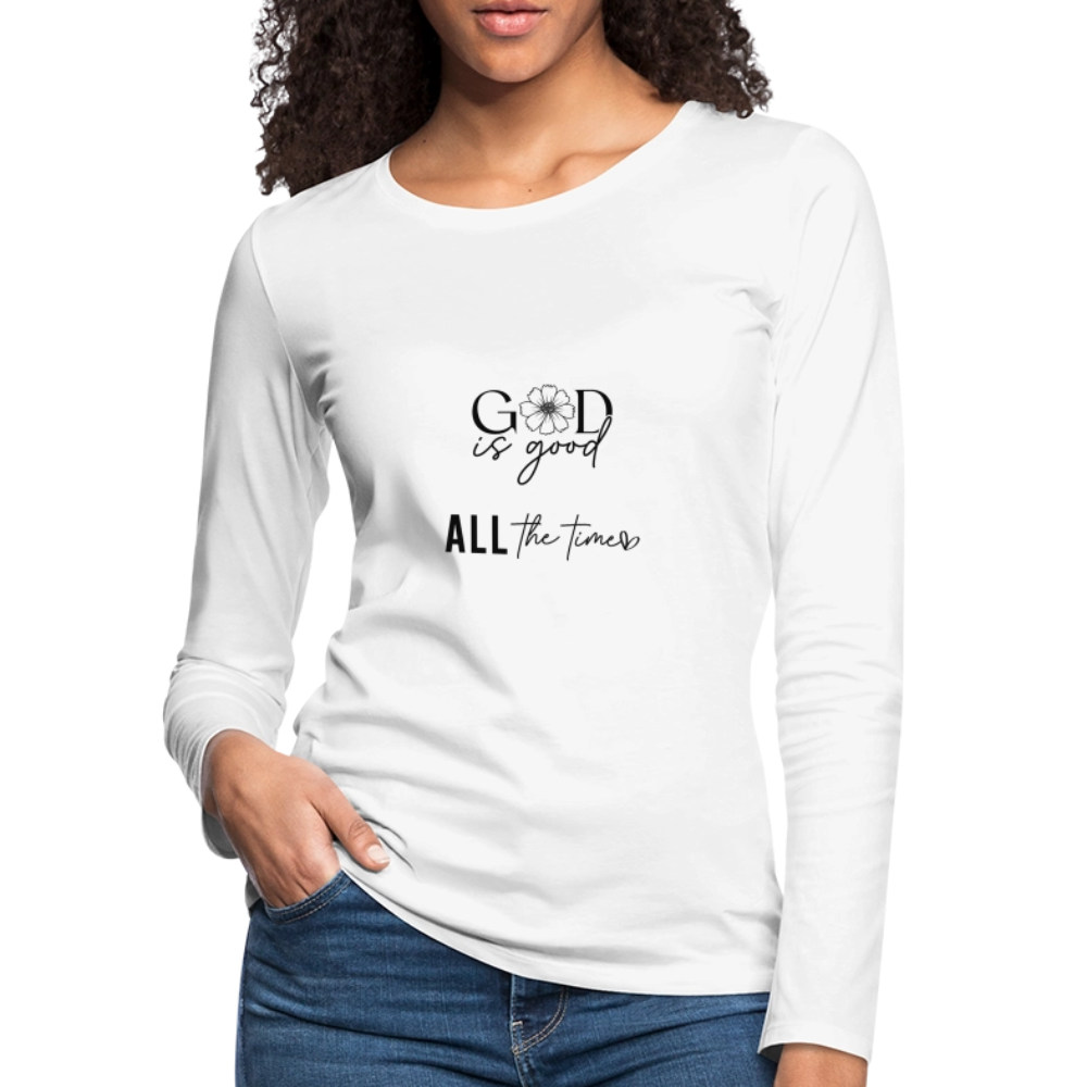 God is Good - Women's Long Sleeve T-Shirt - white