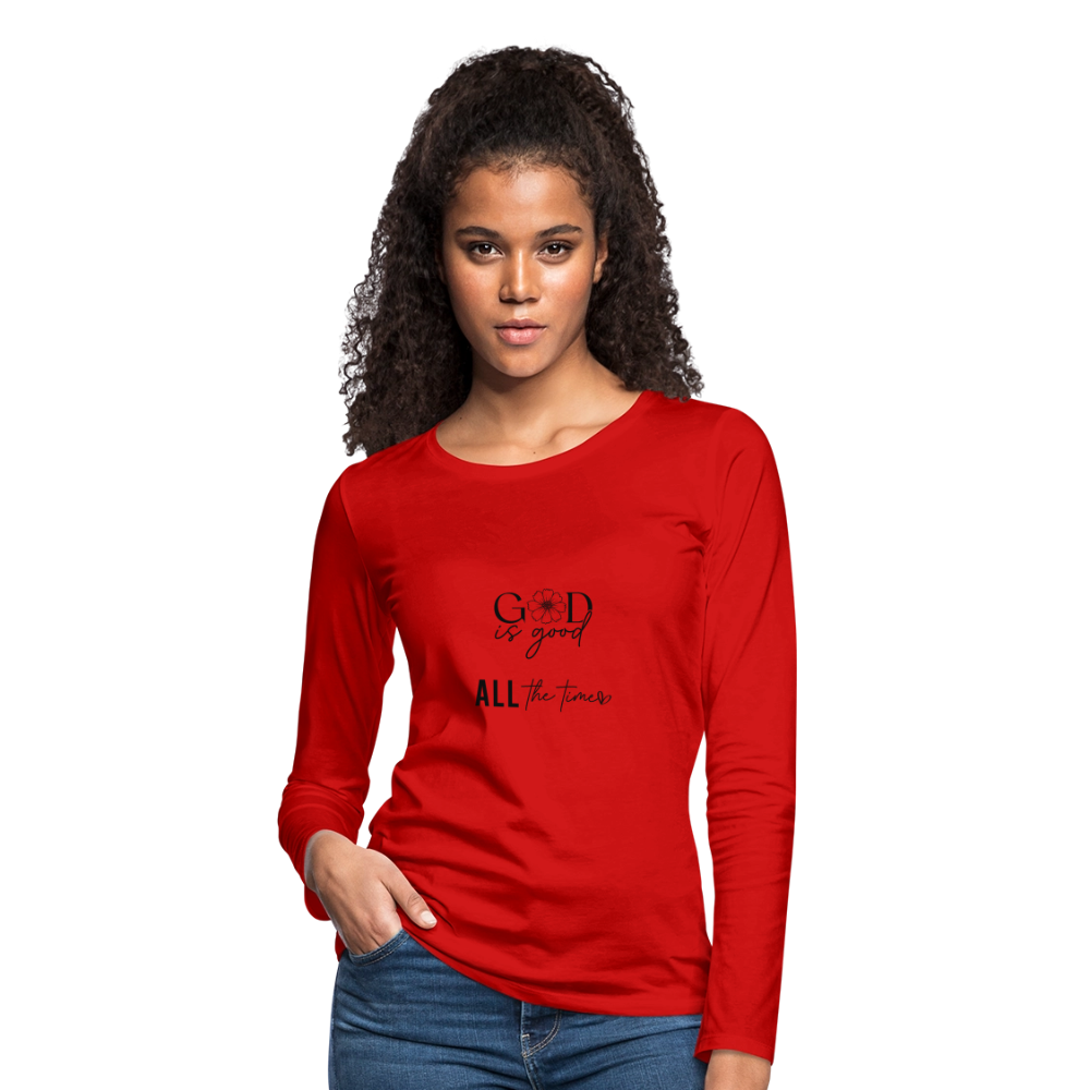 God is Good - Women's Long Sleeve T-Shirt - red