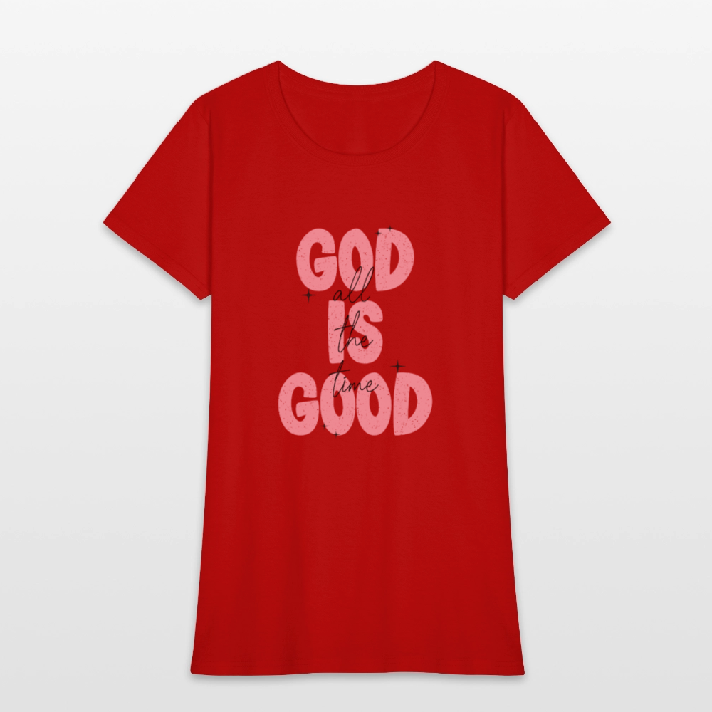 God is Good - Bold Pink -Women's Short Sleeve T-Shirt - red