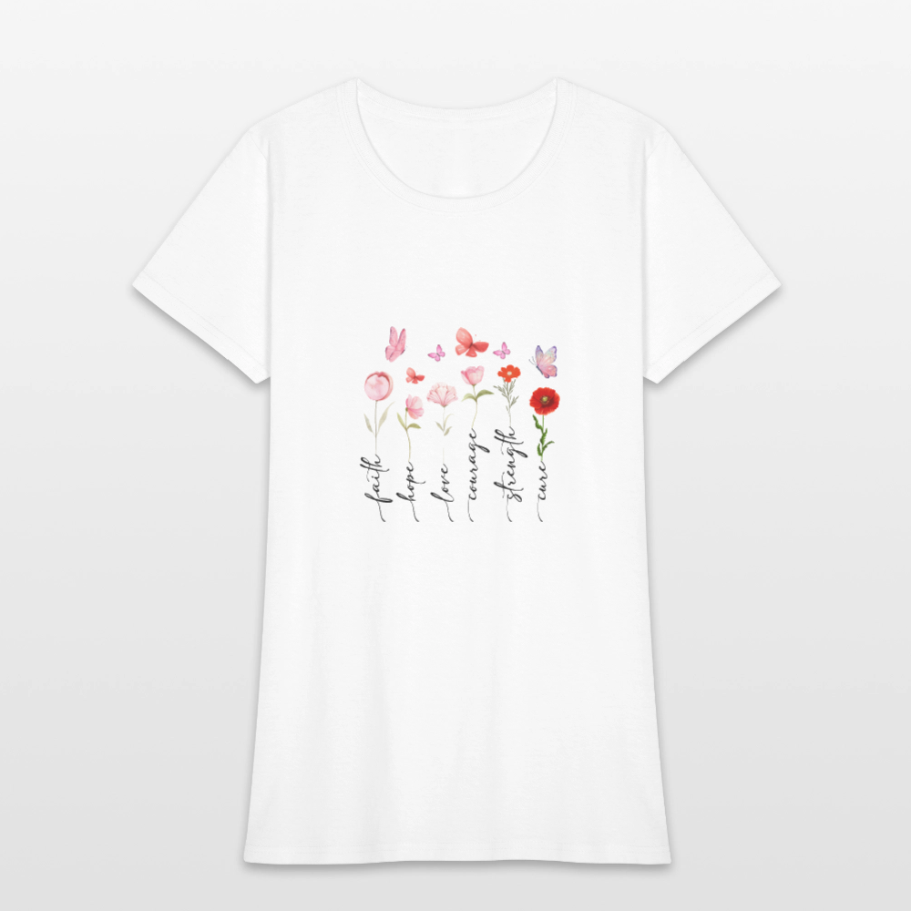 Faith, Hope, Love - Floral Women's T-Shirt - white