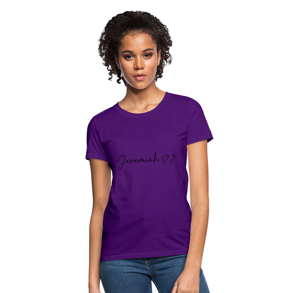 Jeremiah 17:7 - Women's T-Shirt - purple