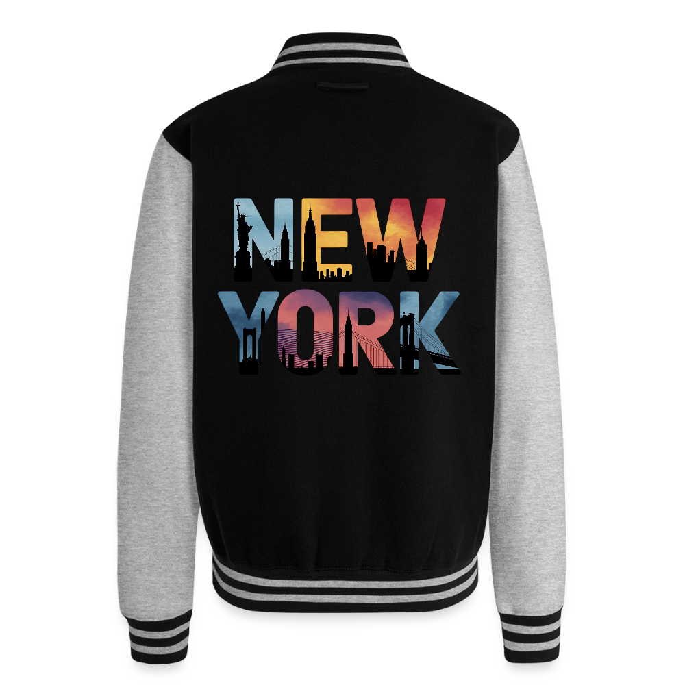NY Color - Letterman Jacket - black/heather grey