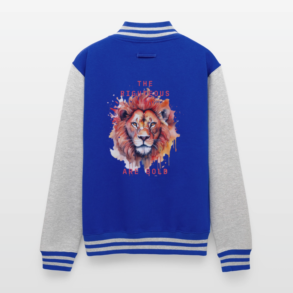 Bold Lion - Letterman Jacket - royal/heather grey